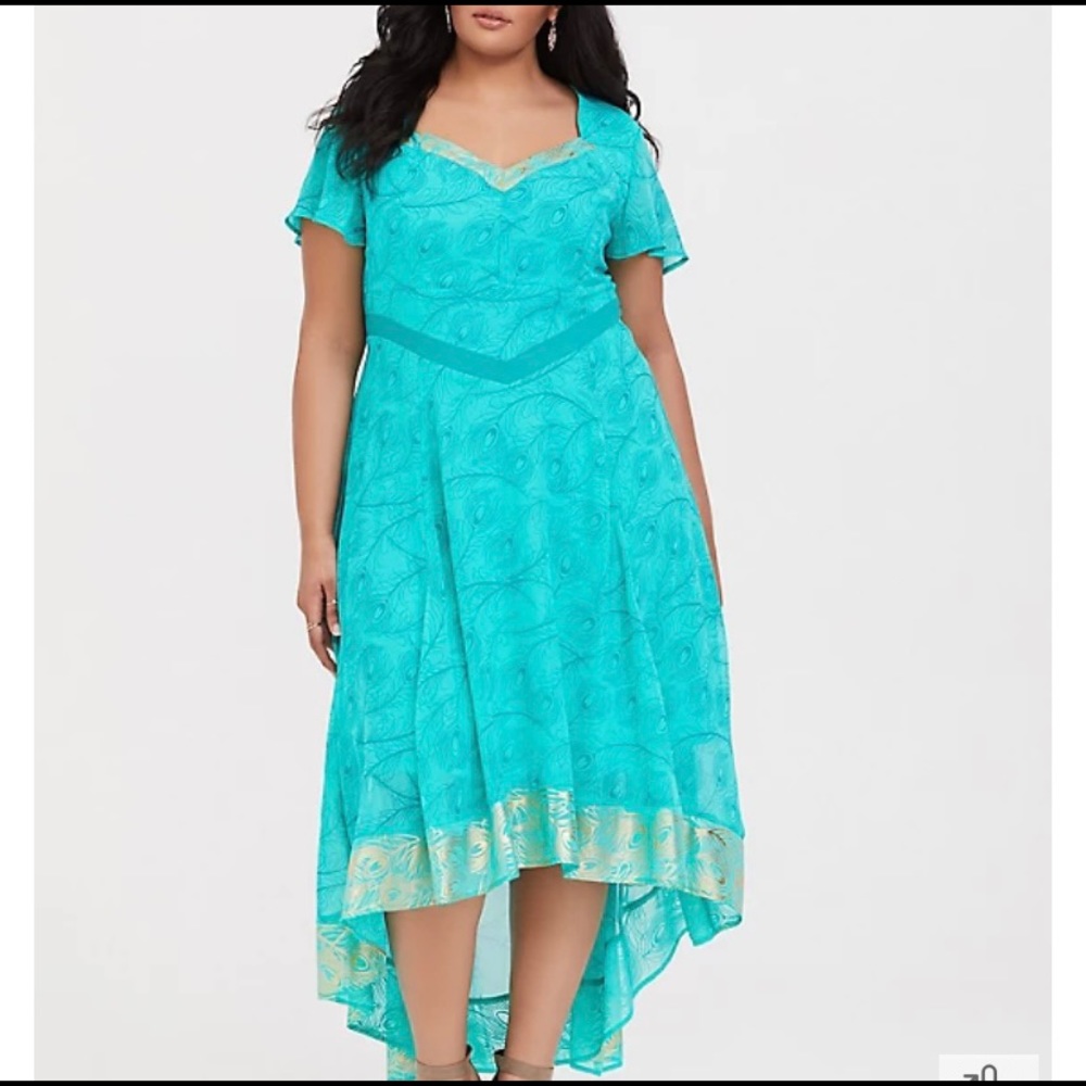 Torrid Jasmine Disney dress 5 plus hi lo NWT
